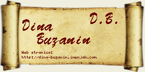 Dina Bužanin vizit kartica